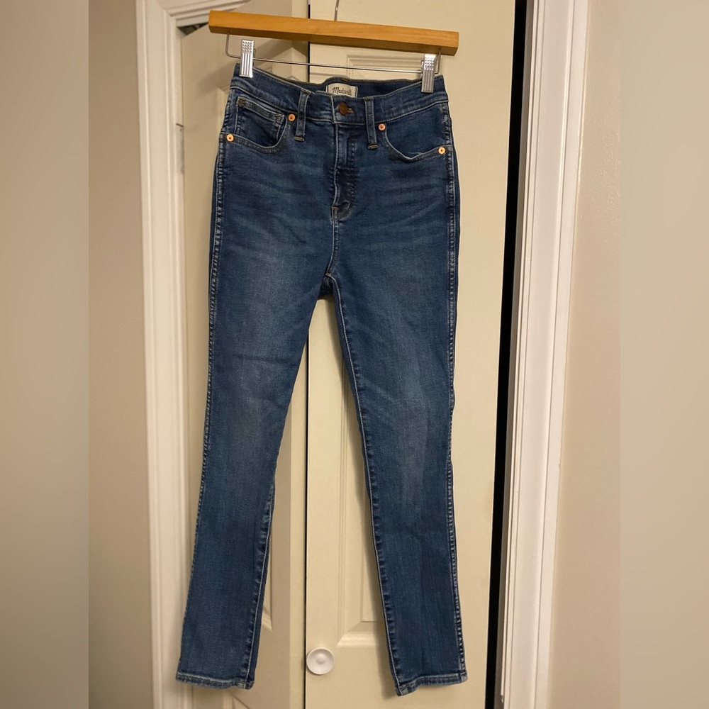 Madewell Skinny Jeans with Faded Denim Look